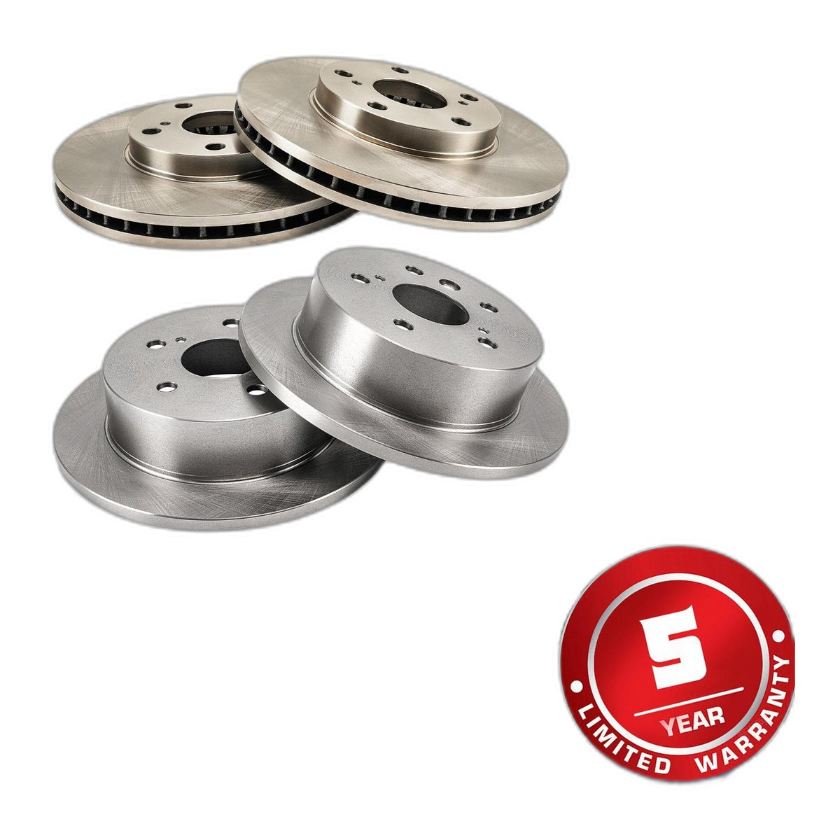 Front & Rear Brake Rotors Ceramic Pads Kit for 2002-2006 Toyota Camry L4 2.4L