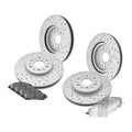 Front & Rear Drilled Brake Rotors Ceramic Pads Kit for Chevy Traverse GMC Acadia