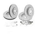 12.44'' Front Rear Drilled Rotors Ceramic Brake Pads Kit for 2015-2020 Ford Edge