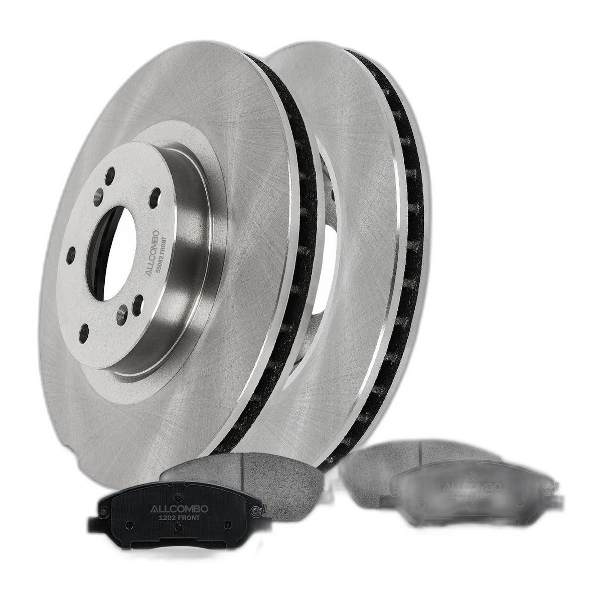 12.60 in Front Brake Rotors Ceramic Pads Kit for Hyundai Santa Fe 2013 - 2018