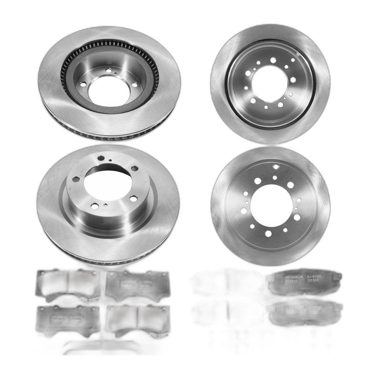 Front And Rear Rotors Brake Pads for 2008-2021 Toyota Sequoia Tundra LEXUS LX570