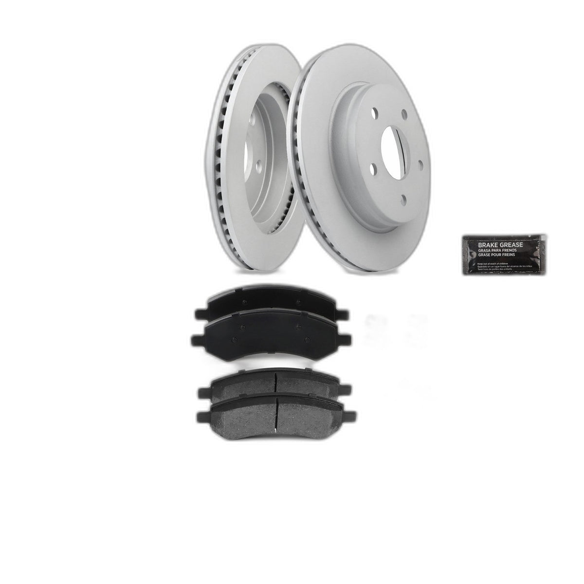 Front Brake Disc Rotors & Brake Pads Kit for 07-09 Dodge Durango 11-18 Ram 1500