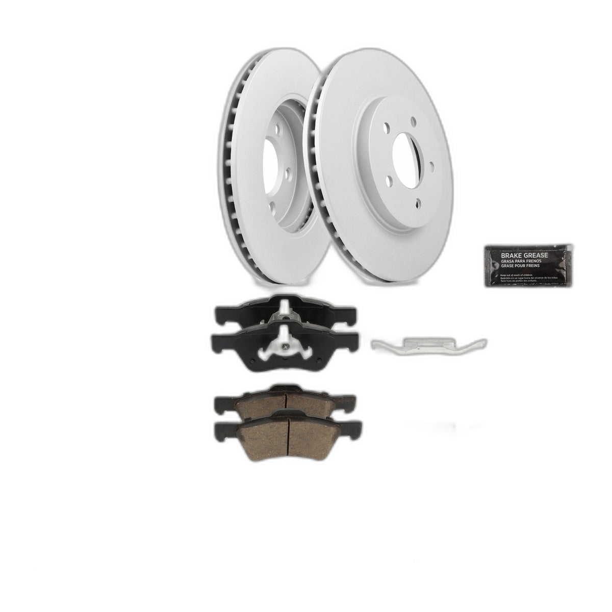Front Brake Rotors & Ceramic Brake Pads Kit for 05-12 Ford Escape Mazda Tribute