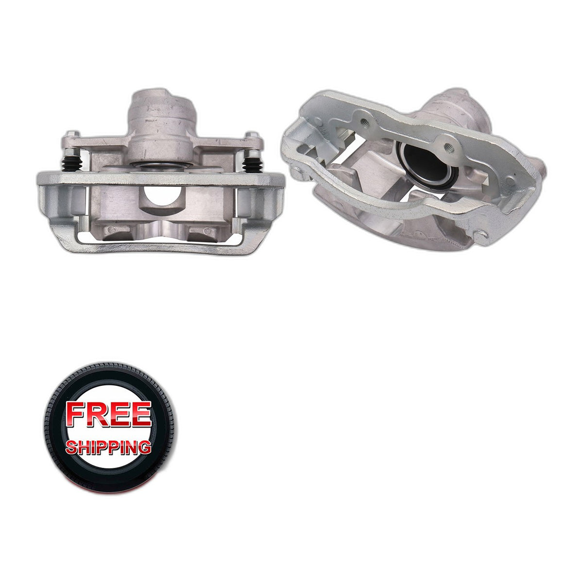 Pair Brake Caliper With Bracket For 2008 2009-2011 Ford Focus Front Left & Right