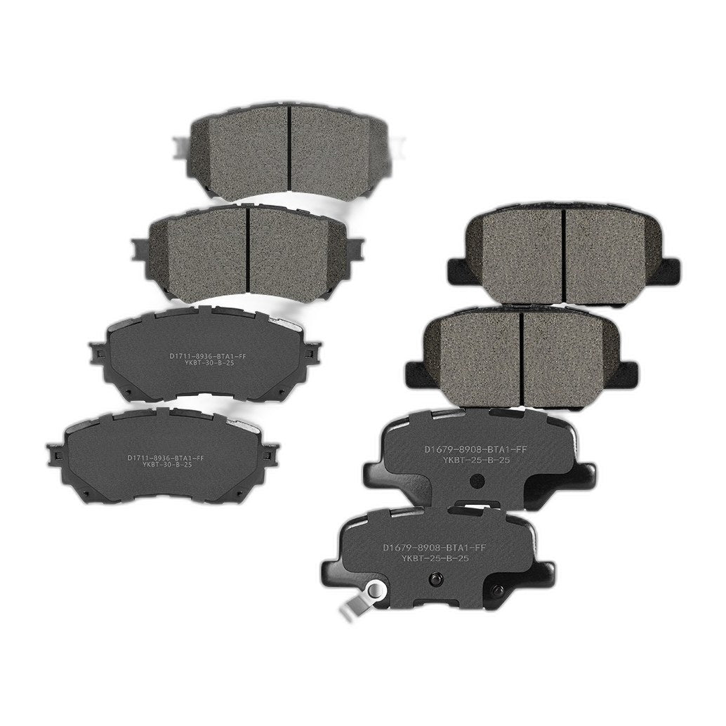 8Pcs Front and Rear Ceramic Brake Pads Set for 2014 2015 Mazda 6