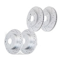 for 1.8L Honda Civic 2006-2011 Front Rear Brake Rotors Pads Drilled Brakes
