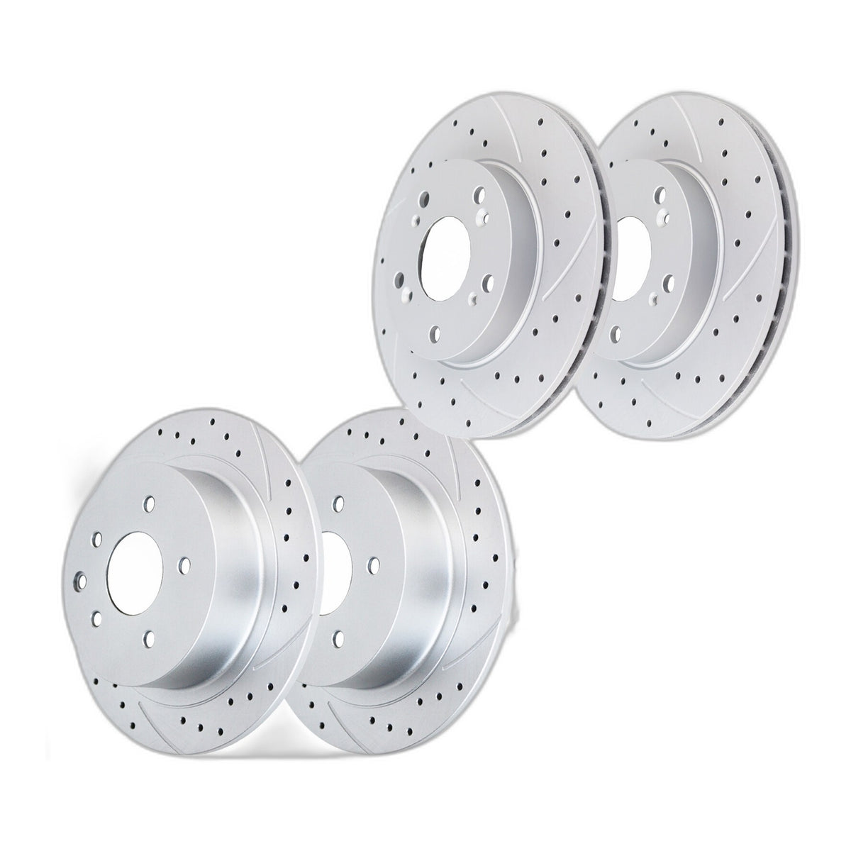 for 1.8L Honda Civic 2006-2011 Front Rear Brake Rotors Pads Drilled Brakes