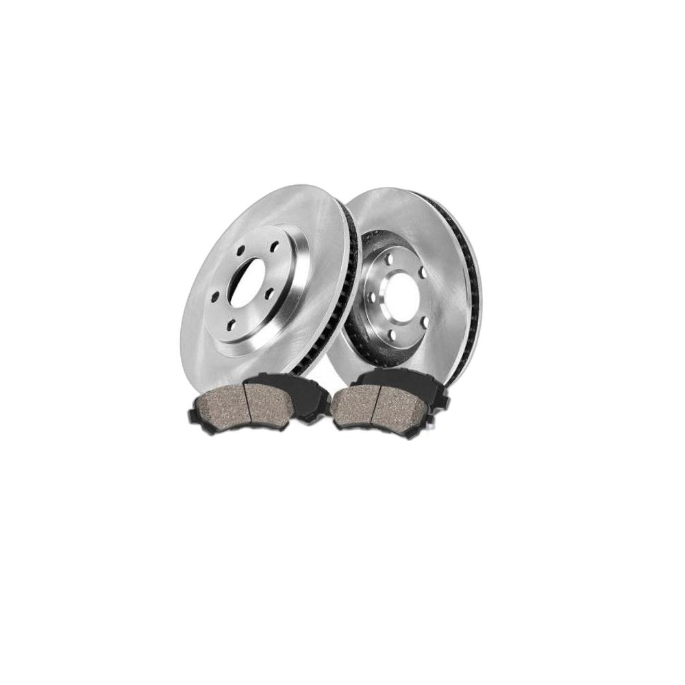 Front Brake Kit For Fiat 500 2012-19 - Disc Rotors with Ceramic Brake Pads +