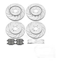 Front Rear Brake Rotors Pads Kit for Ford Flex Explorer Taurus Slotted