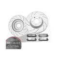 320mm Front Drilled Brake Rotors Brake Pads Kit for 07-14 Ford Edge Lincoln MKX