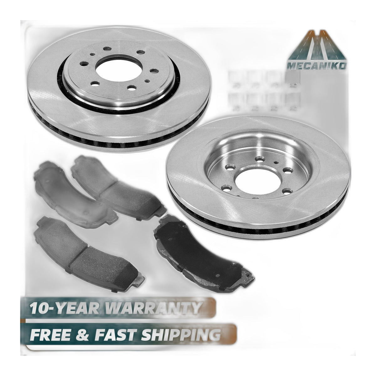 Front Brake Rotors and Pads Kit for 2010 - 2020 Ford F-150 2010 - 2021 Navigator