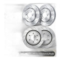 Electronic Parking Front Rear Slotted Rotors Brake Pads for 15-2017 Ford F-150