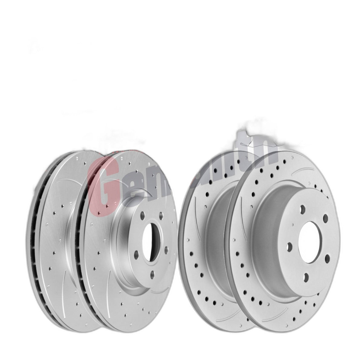 Front Rear Drilled Slotted Brake Rotors Pads Kit for Ford Escape 2013-2016 C-Max