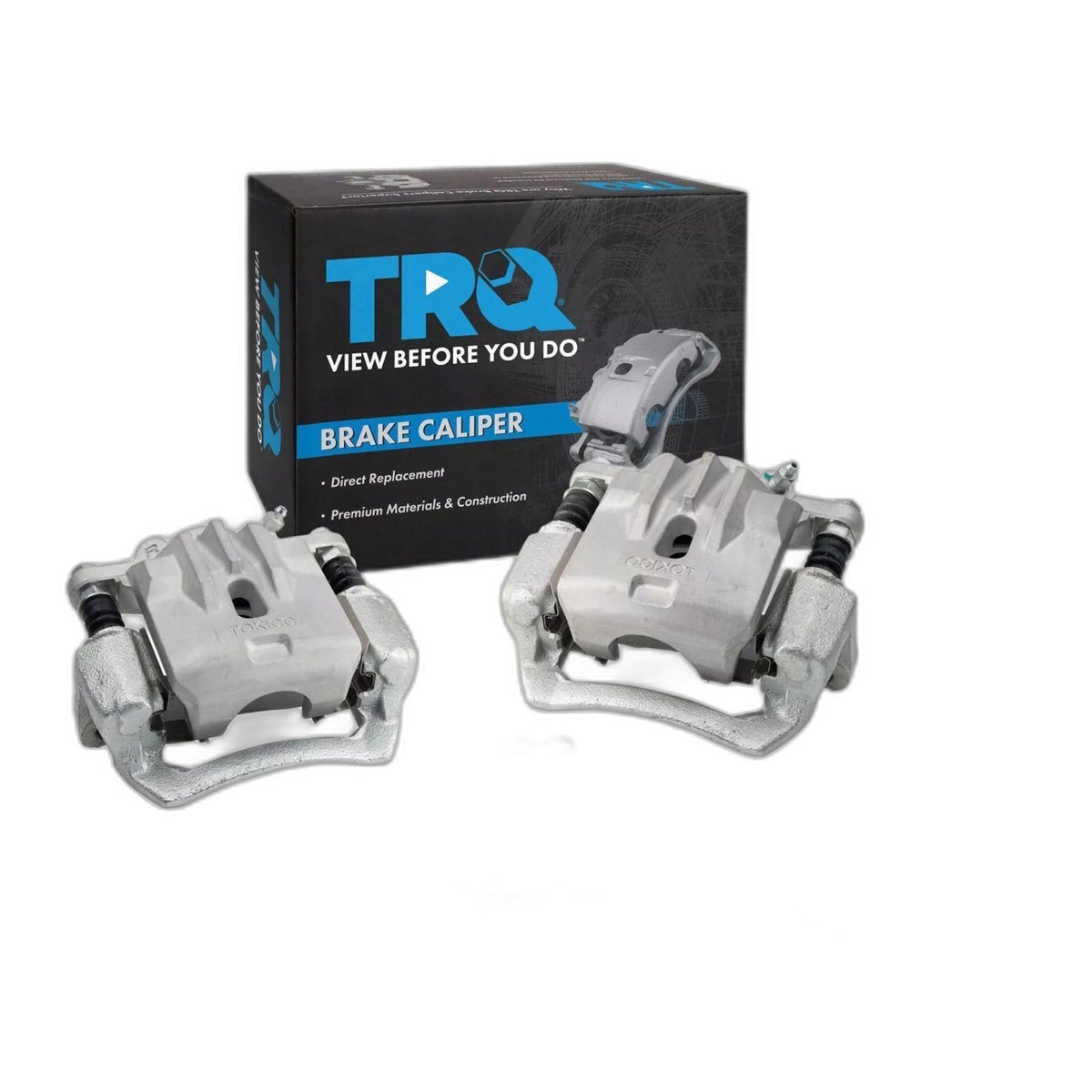 TRQ Rear Brake Caliper Assembly w/ Bracket & Hardware Pair for Subaru