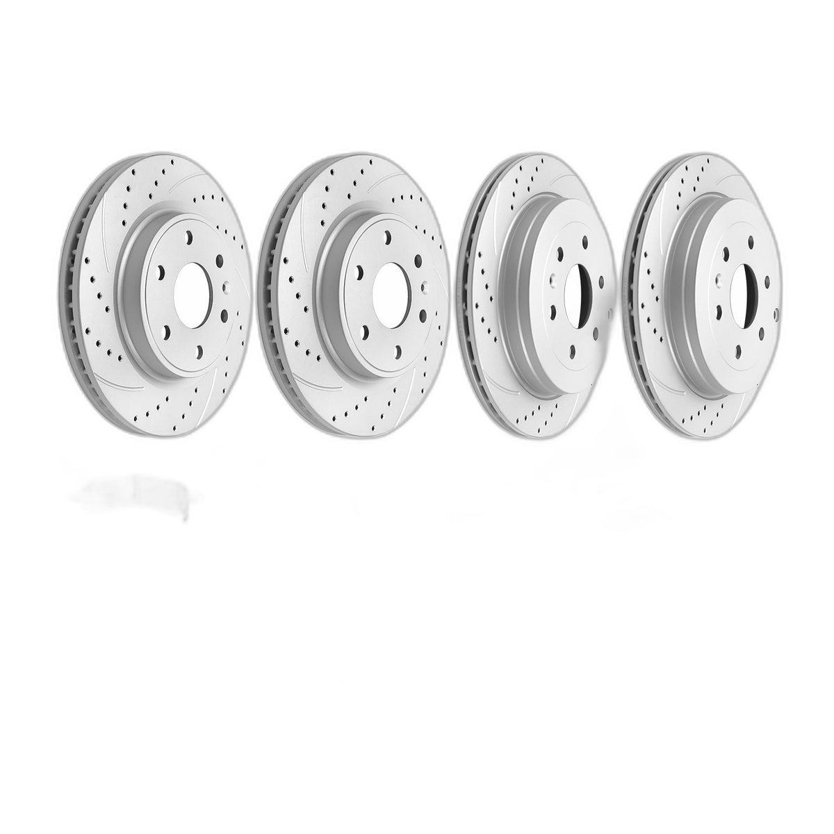 Front and Rear Brake Rotors Pads Kit for Buick Enclave 2008 - 2017 Drilled