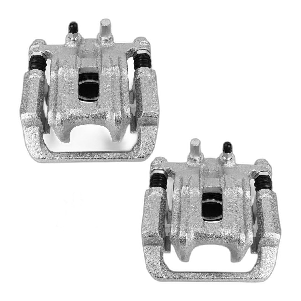 For 07-16 Honda CRV 13-18 Acura RDX Rear Left Right Silver Brake Calipers Pair