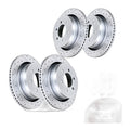 Front Rear Drilled Slotted 6 Lugs Brake Rotors Pads Kit for 2010-11 Ford F-150