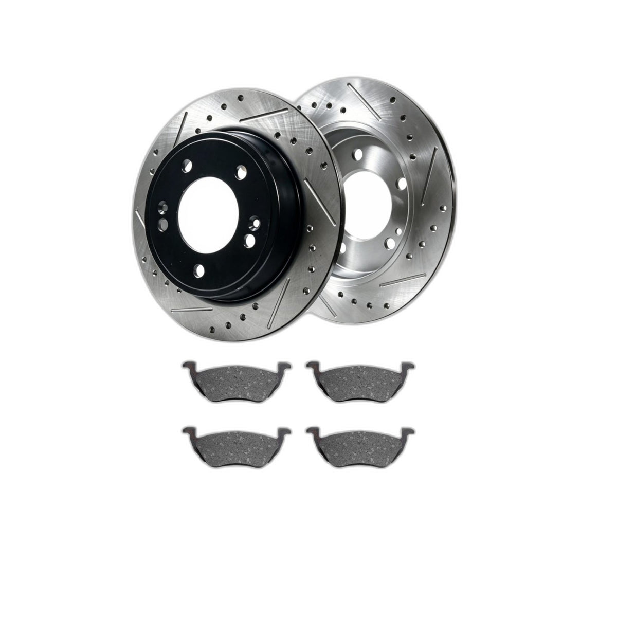 4pc 11.89"REAR Brake Rotors Pads for 2006-2007 Ford Escape Mazda Tribute Mariner