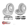 Front & Rear Drilled Disc Rotors+Brake Pads Kit for 2010 2011 Ford F-150 6 Lugs