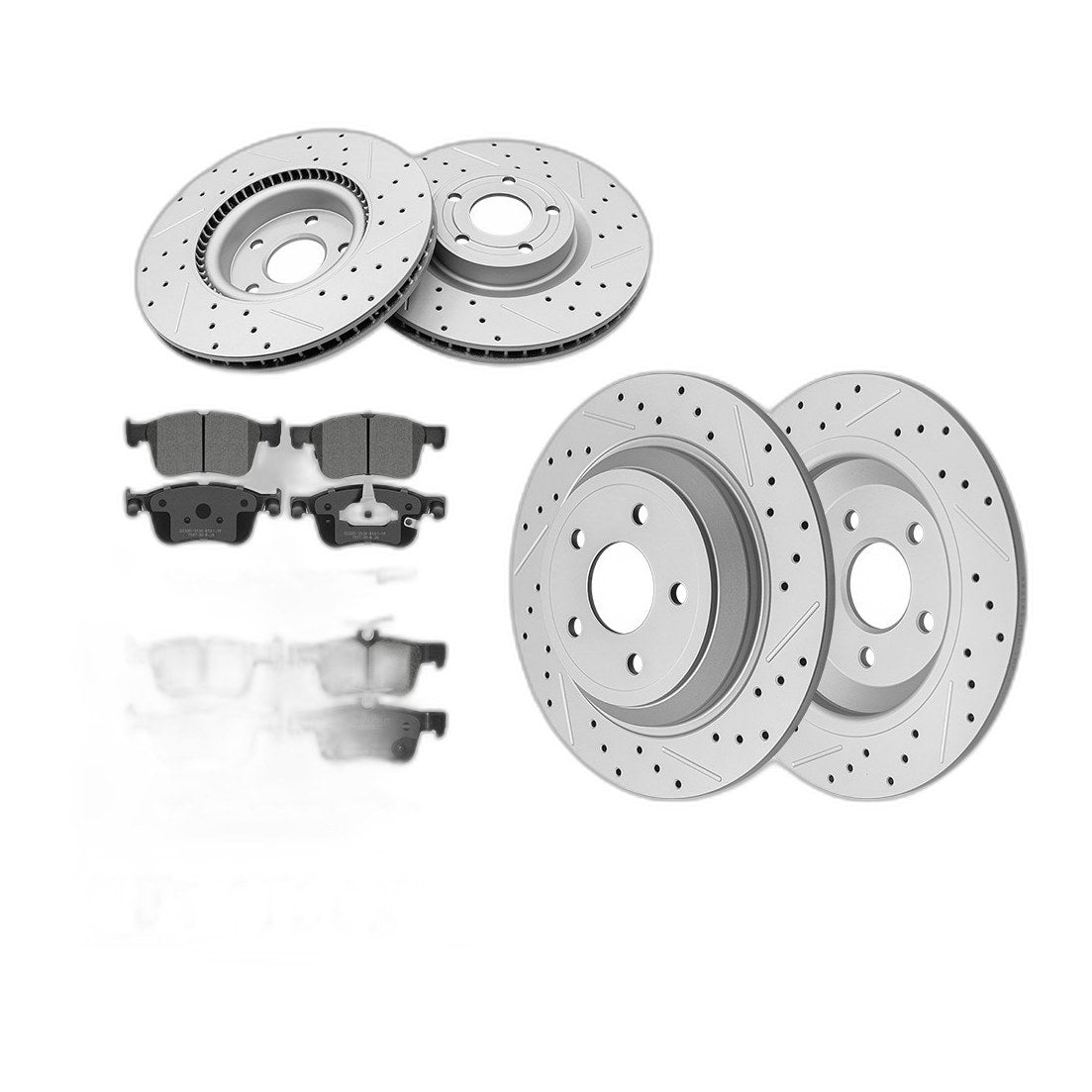Front & Rear Disc Rotors Brake Pads Kit for Ford Escape Bronco Sport Corsair