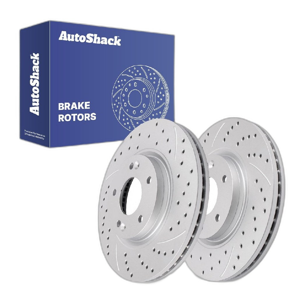Front Drilled Slotted Brake Rotors Pair for Kia Sorento 2013