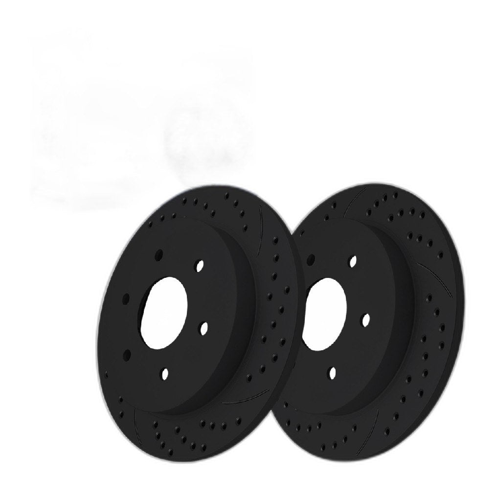 Rear Drilled Slotted Brake Rotors Pair for Nissan TITAN 2015