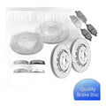 Front Rear Brake Rotors and Brake Pads for Ford Flex Explorer Heavy Duty Package