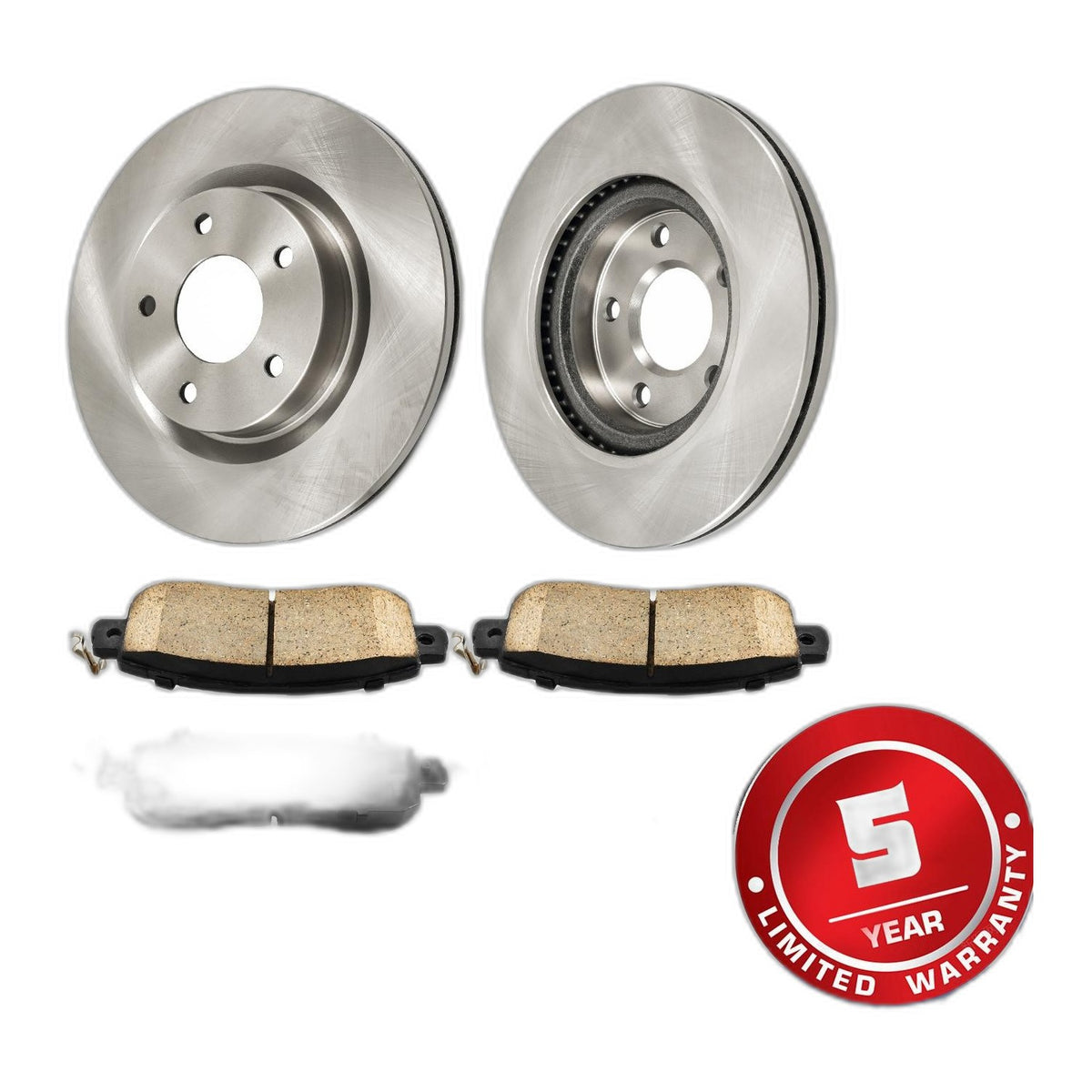 Front Ceramic Brake Pads and Vented Rotors Kit for 2013-2023 Nissan Altima 6pc
