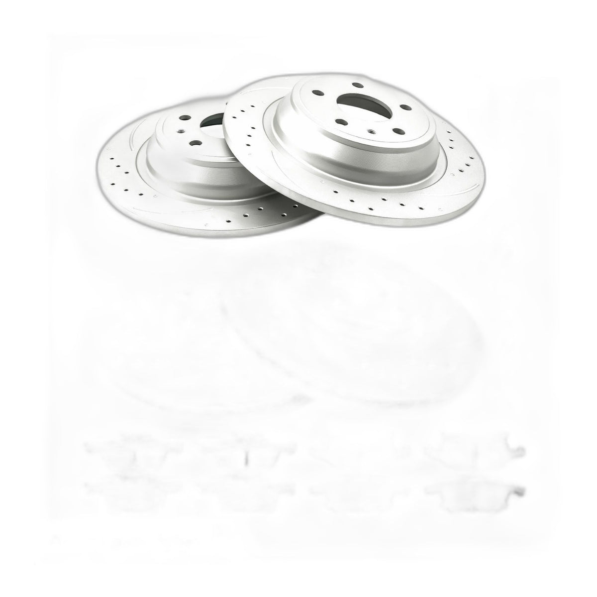 Front Rear Drilled Slotted Brake Rotors and Pads for Ford Fusion 2.5L 2T 1.5T