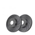 Front Drilled Slotted Brake Rotors Pair for Nissan Sentra 2019