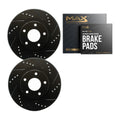 Front Drilled Slotted Rotors + Pads for 2007-2014 Ford Edge 2015 Lincoln MKX