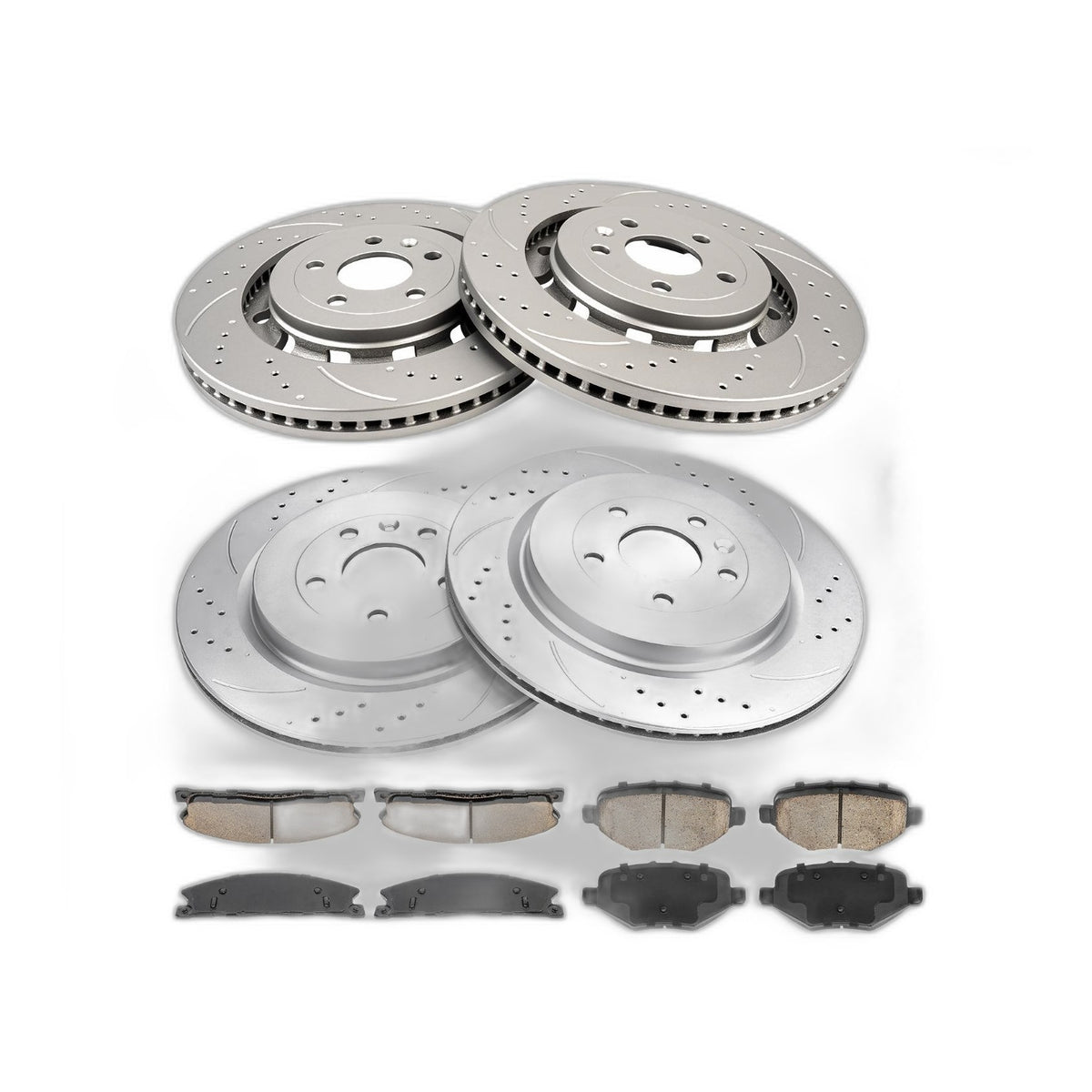 Front and Rear Brake Rotors & Pads Kit For Ford Explorer 2013-2018 V6 3.5L Flex