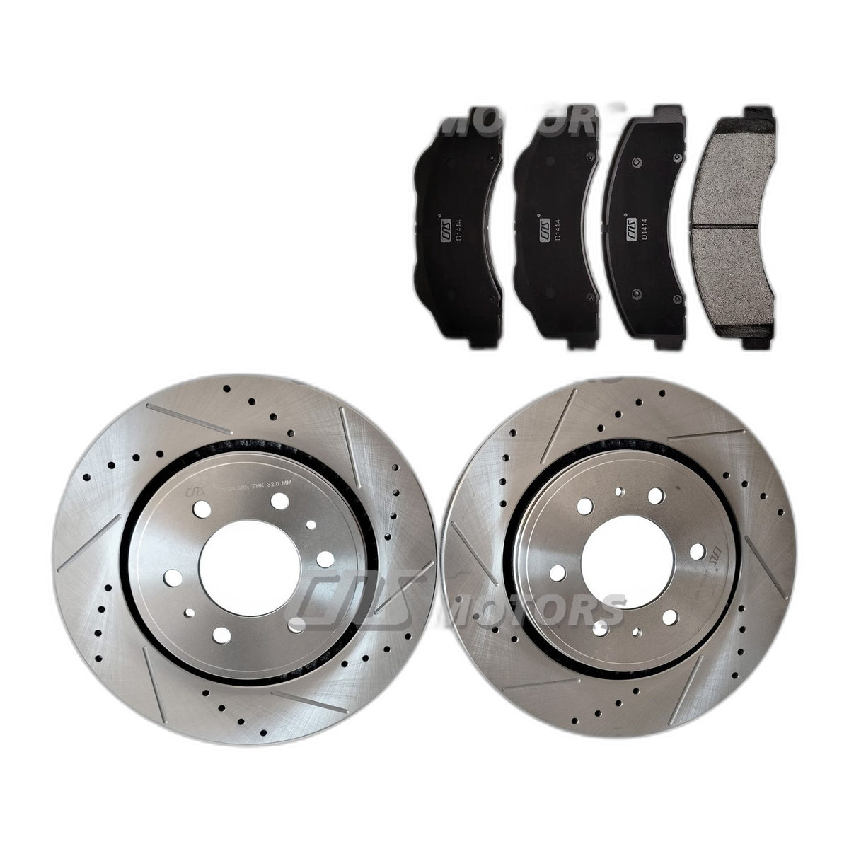 Front Drilled Rotors Brake Pads For 2010-2020 Ford F-150 Lincoln Navigator