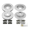 Front Rear Drilled Rotors And Brake Pads Kit for Hyundai Tucson Kia Cadenza