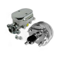 7'' Power Brake Booster & 1" Alum. Master Cylinder Set Chrome B10601C/B10002