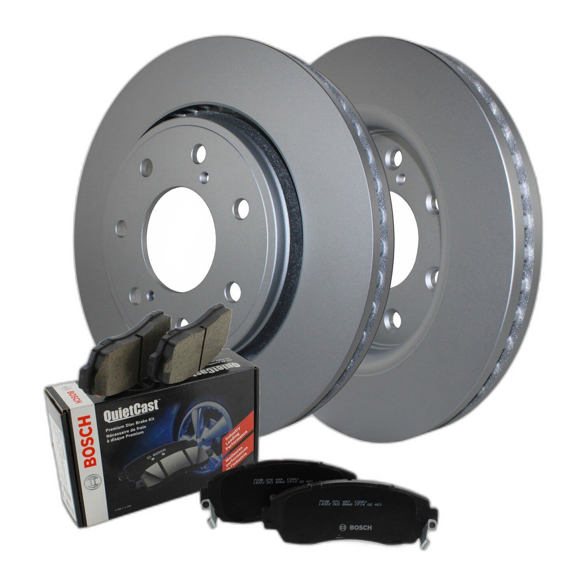 Front Brake Kit 350mm Disc Rotors & Bosch Ceramic Pads For Ford F-150 HD Payload