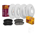 Front & Rear Brake Rotors & Semi-Metallic Pads Kit for 2007-2010 Ford Edge