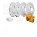 Front & Rear Brake Rotors & Semi-Metallic Pads Kit for 2006-2012 Ford Fusion