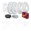 Front & Rear Brake Rotors & Ceramic Pads Kit for 2006-2012 Ford Fusion 299/280mm