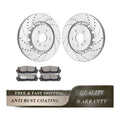 352mm Front Brake Rotors and Pads for Ford Flex Taurus Explorer Lincoln MKT MKS