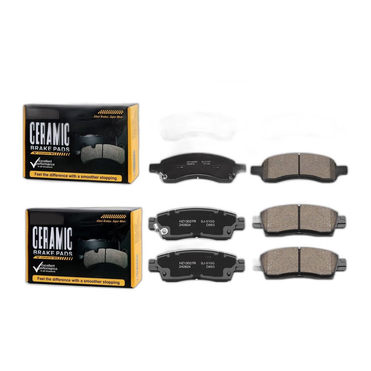 Front & Rear Ceramic Brake Pads Set for Buick Enclave Chevy Traverse Acadia