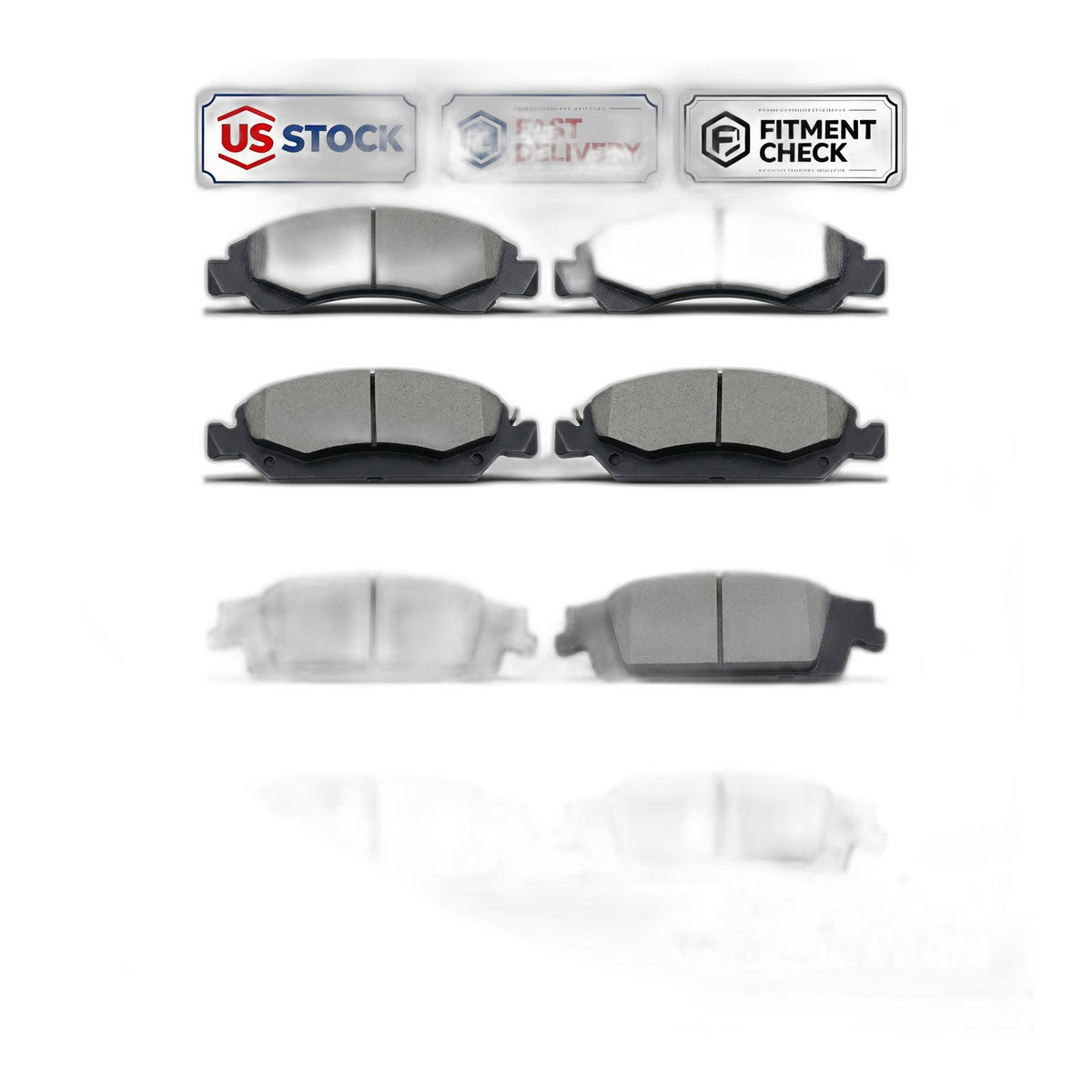 Front Rear Ceramic Brake Pad Set for Chevrolet Silverado 1500 Gmc Sierra 1500