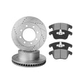 Front Drilled Brake Rotor + Brakes Pads for Ford F-250 F-350 F-450 Super Duty SD