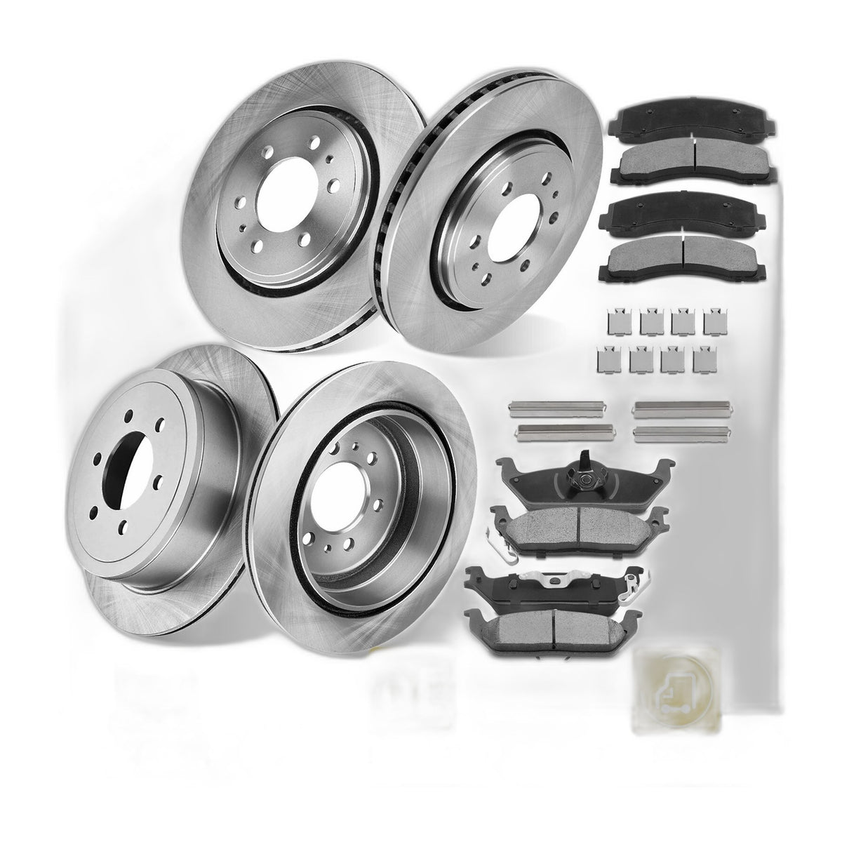 Front Rear Disc Brake Rotors Pads Kit for 6-Lug 2010 2011 Ford F-150 F150