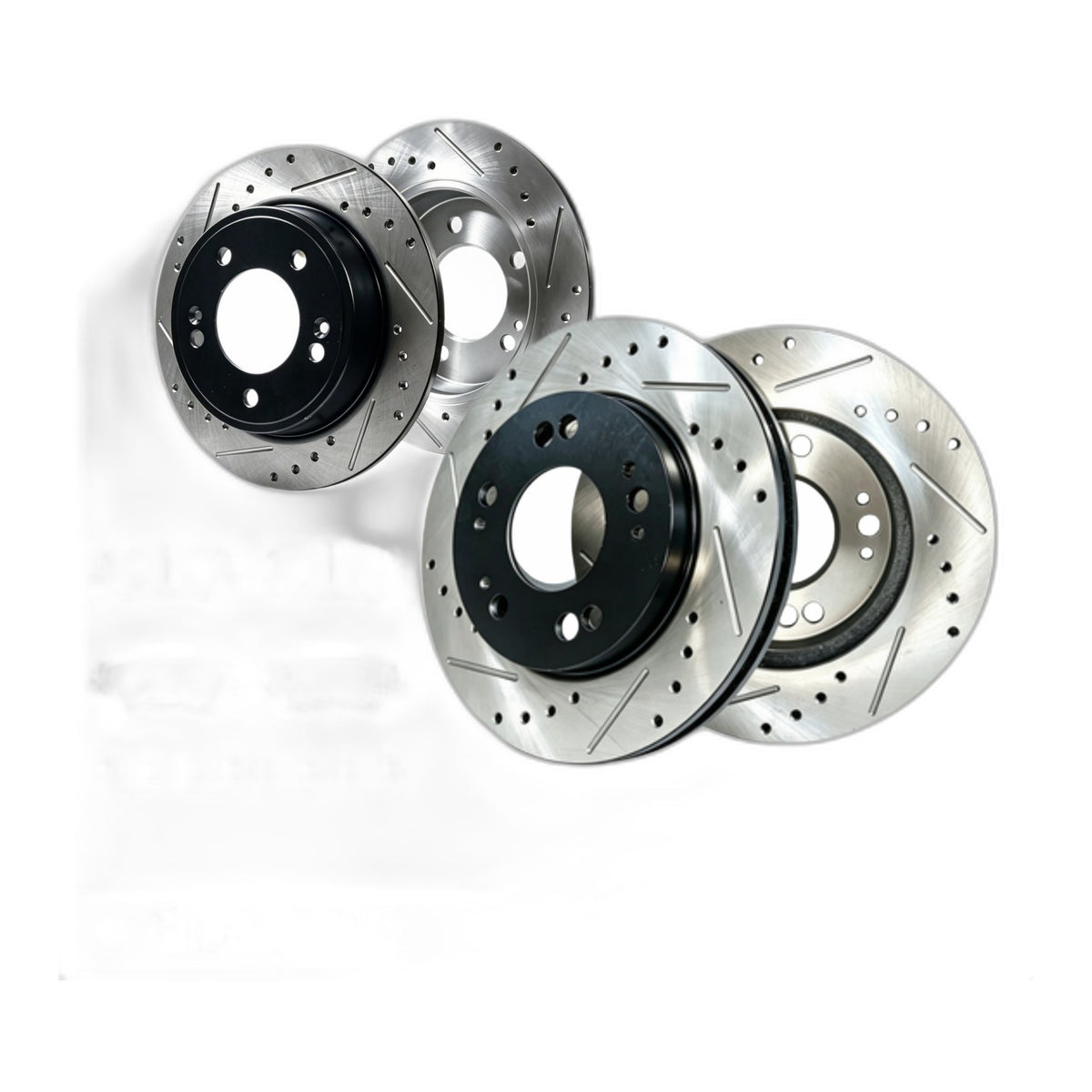 Front Rear Drilled Rotors Ceramic Brake Pads for Hyundai Accent 2012 2013 2014