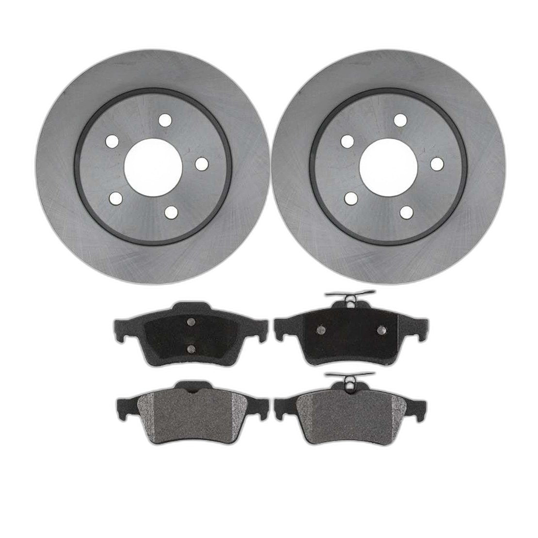 Brake Pads Rotors Kit Ceramic Disc Rear for Ford Focus 2012-13 HCD1095