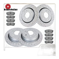 Front and Rear Brake Rotors Pads Kit for Ford F-150 2011-12 Drilled Slotted