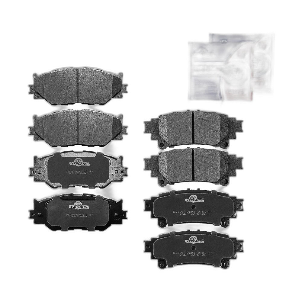 Front and Rear Ceramic Disc Brake Pads for 2014 2015 Lexus IS250