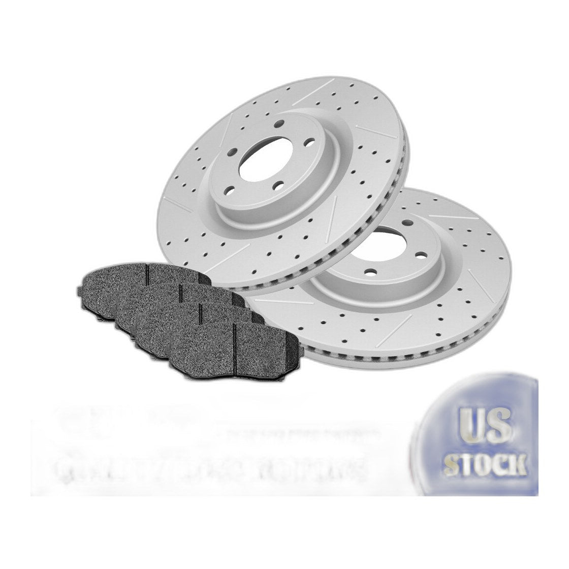 Front Brake Rotors + Ceramic Brake Pads for 2007-2014 Ford Edge Lincoln MKX AWD
