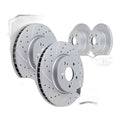 Front Rear Drilled Rotors and Brake Pads Fit MKZ Mazda 6 Ford Fusion Brakes Kits